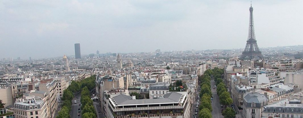 Париж, башня Монпарнаса, вид с верху